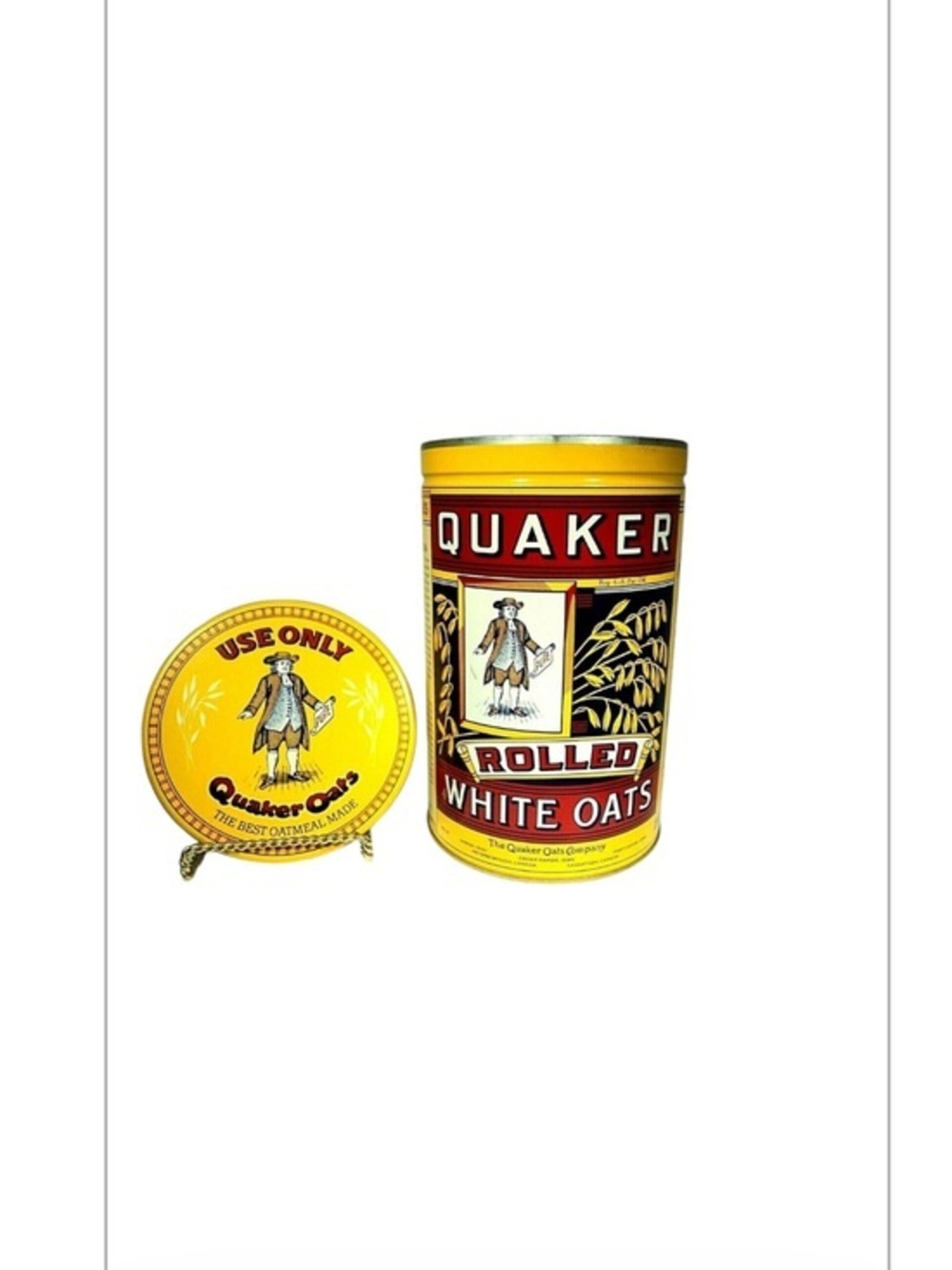 QUAKER ROLLED WHITE OATS COLLECTER'S TIN LIMITED EDITION 1984